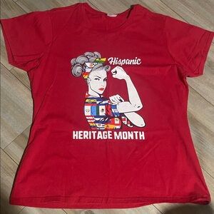 Red Hispanic Heritage Month Graphic T-Shirt